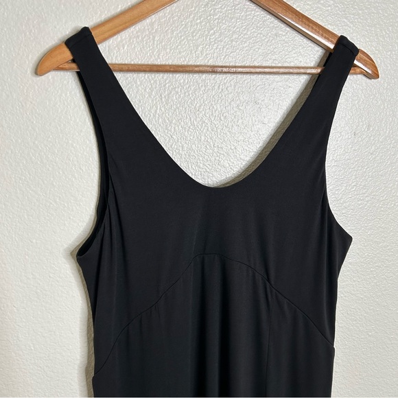 NWT Halara U Neck Backless Split Flowy Maxi Casual Tank Dress black large - Picture 3 of 12